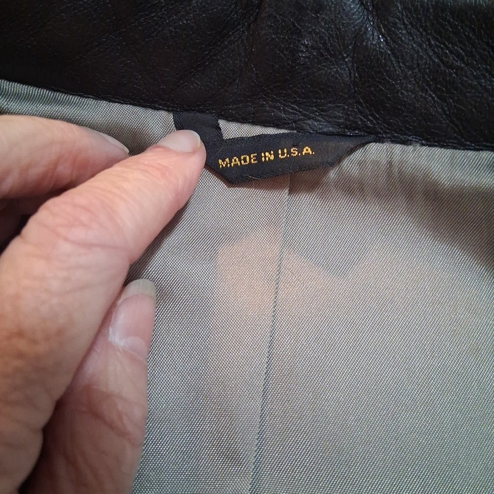 Vtg Pioneer Wear Men's Western Blazer Jacket Gray Corduroy Black Leather USA - Picture 8 of 13